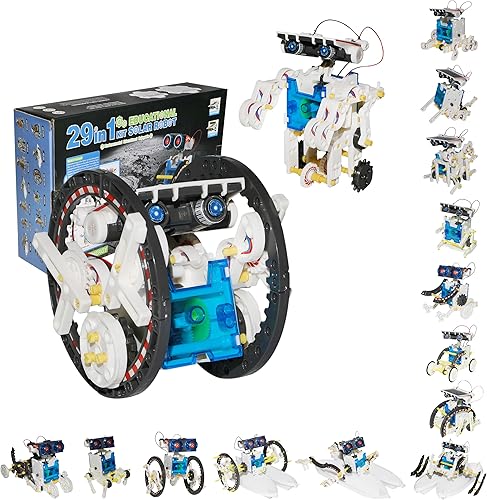 Kit de robot solar STEM 29 en 1, juguetes espaciales de robot solar, kits de ciencia de construcción, juguetes de construcción de ciencia de