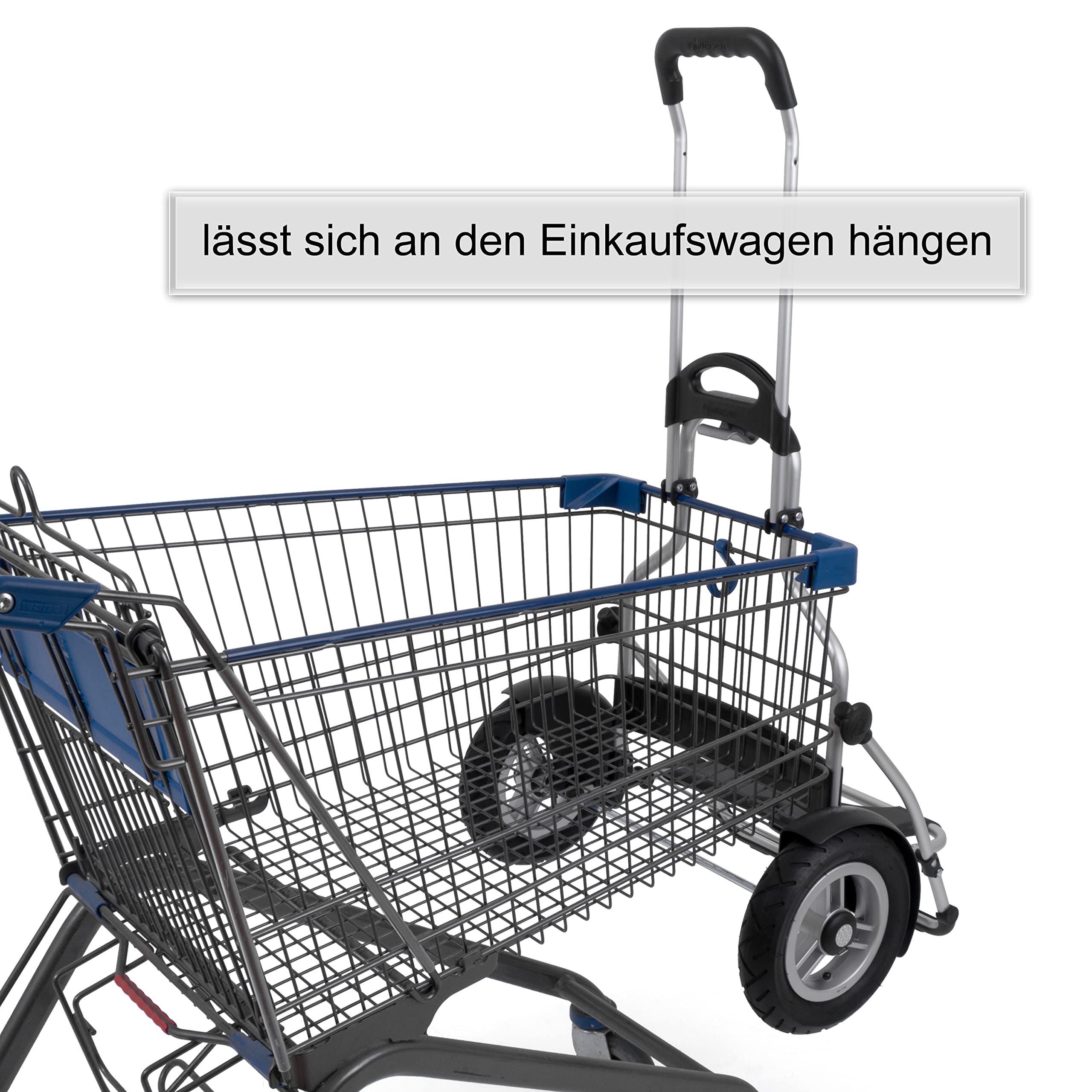 ANDERSEN Einkaufstrolley - Royal Sh. Plus Ortlieb Petrol | Fahrradanhänger, Luftbereifung, aus Alu, bis 50 kg - Tasche verschweißt, wasserdicht, Innenfach, 49 L