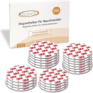 König Design Smoke Detector Magnetic Holder Pack Of 5 Self-Adhesive Magnetic Holder For Smoke Detectors Diameter 70 Mm Quick And Safe Installation Without Drilling Or Screws For All Fire Alarms And - View #3