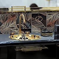 Vista 2 de Lukery Azulejo de despegar y pegar, impermeable, para cocina, calcomanías abstractas de azulejos, azulejos autoadhesivos, azulejos de pared de PVC