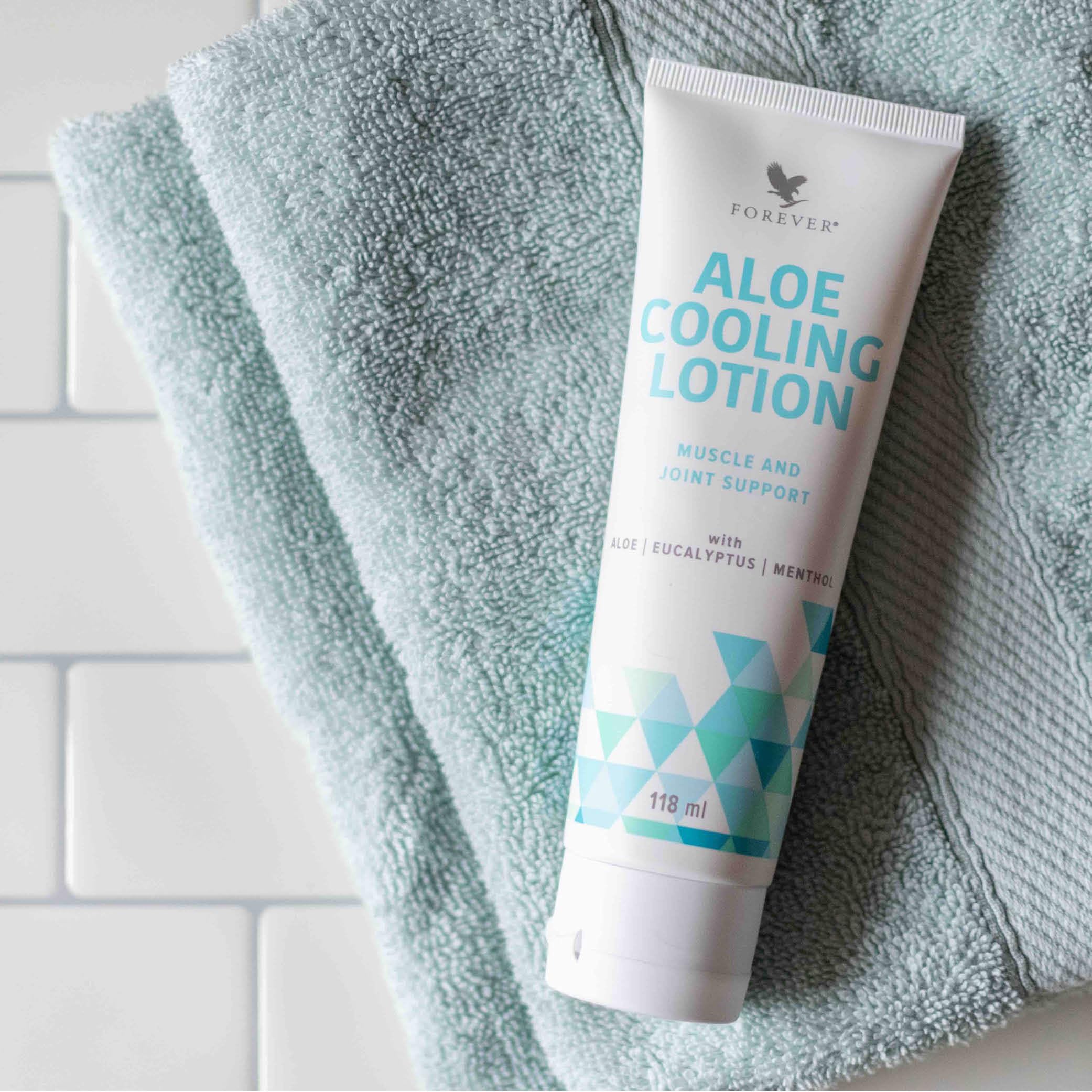 Forever Aloe Cooling Lotion  43 % Aloe Vera, Menthol, Eukalyptus & MSM,  khlende Pflege nach Sport, Muskelkater & Gelenkbelastung, zieht schnell  ein, 118 ml : Amazon.de: Drogerie & Krperpflege