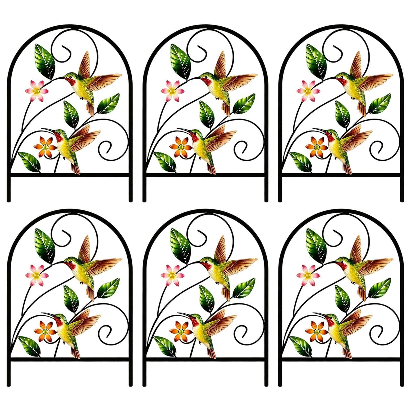 Recinzione da giardino, pannello di recinzione ad , 6 pezzi, bordi con
