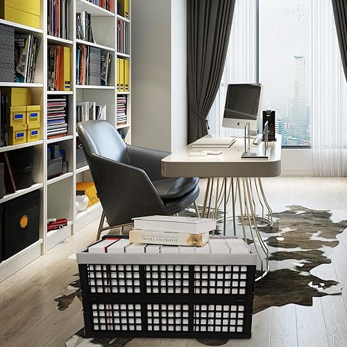 Miniatura 4 de CadineUS Cajas de almacenamiento plegables grandes, 42 litros de plástico plegables, juego de 4