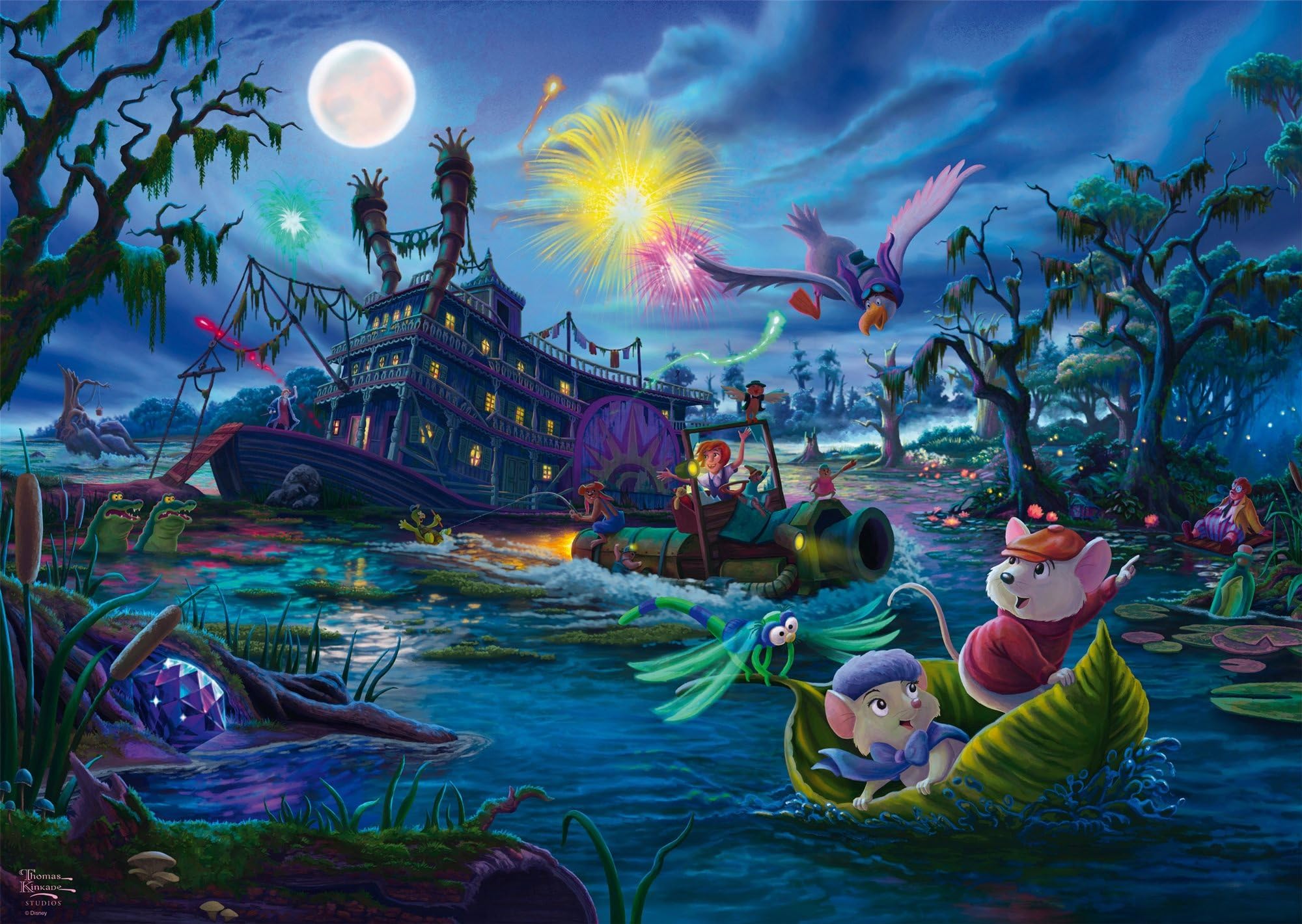 Schmidt | Thomas Kinkade - Disney The Rescuers | 1000 Piece Jigsaw Puzzle