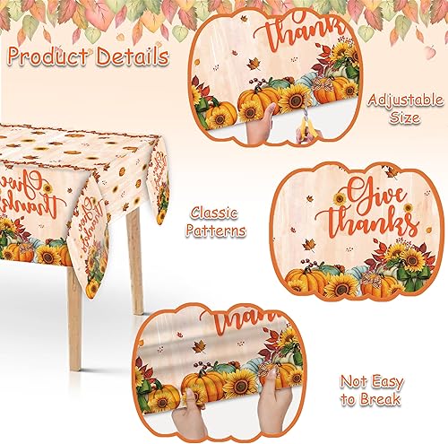 Miniatura 3 de Paquete de 3 manteles de Pascua, mantel de huevos de conejo de Pascua, mantel rectangular de plástico desechable de 54 x 108 pulgadas, para