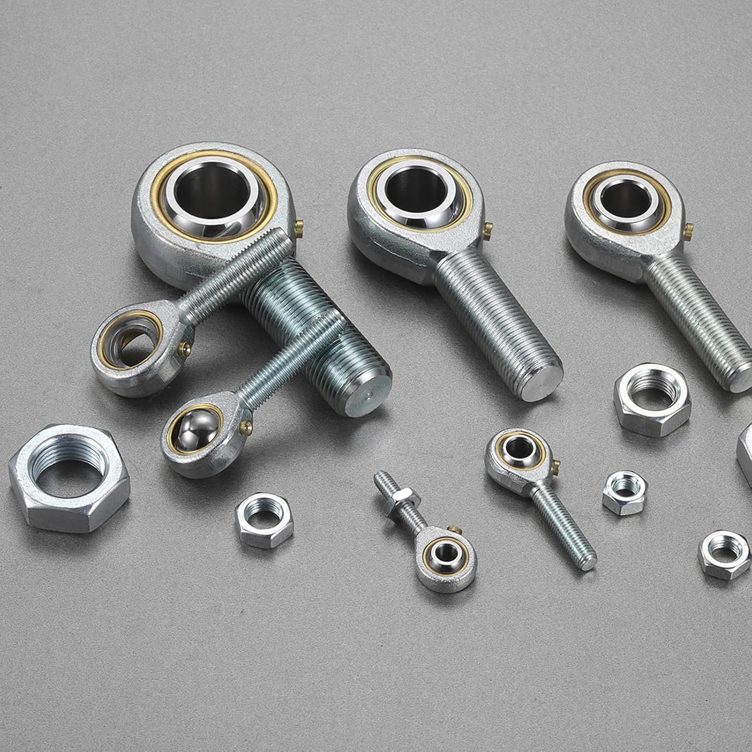 uxcell 4Pcs POSB12 3/4 Inch Male Rod End Bearing, 3/4-16 UNF Right Hand Male Thread Rod End with Jam Nuts for Agriculture, Machinery, CNC Equipment (ABEC3)