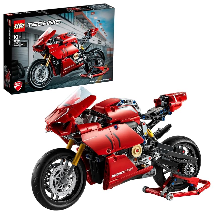 Immagine del prodotto LEGO Technic Ducati Panigale V4 R, Modellino Moto Superbike da Esposizione, Regalo per Adulti e Bambino di 10+ Anni, 42107