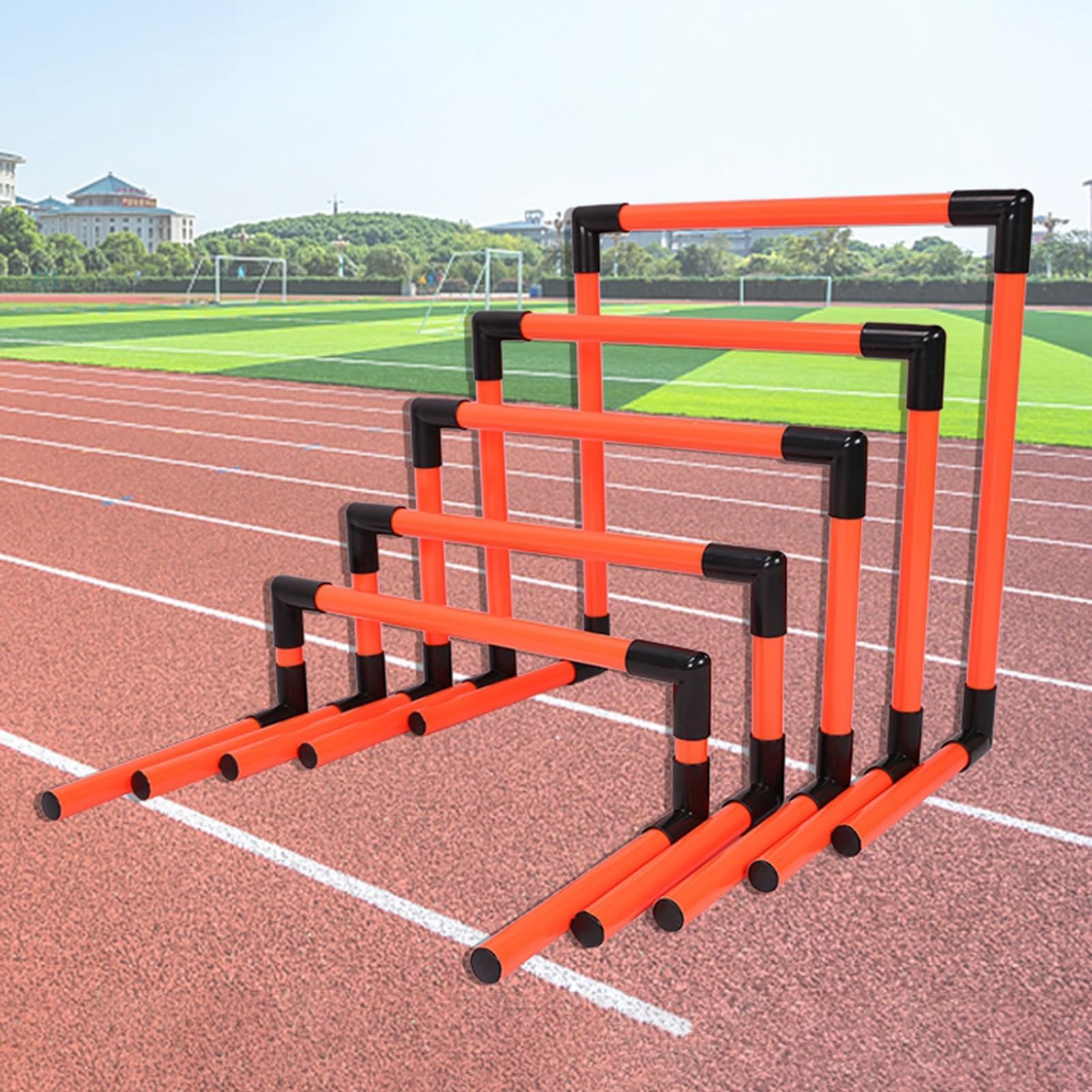 Juego de Vallas de Agilidad - Paquete de 5 Unidades de Equipo de Entrenamiento de plástico para niños y Principiantes, Kit de Entrenamiento Duradero para Velocidad, Salto y coordinación para