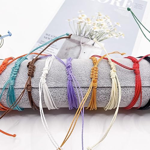 Miniatura 20 de Conjunto de pulseras de playa para hombres y mujeres, pulseras para hombres, pulseras bohemias hechas a mano, pulseras envolventes de joyería 12pcs
