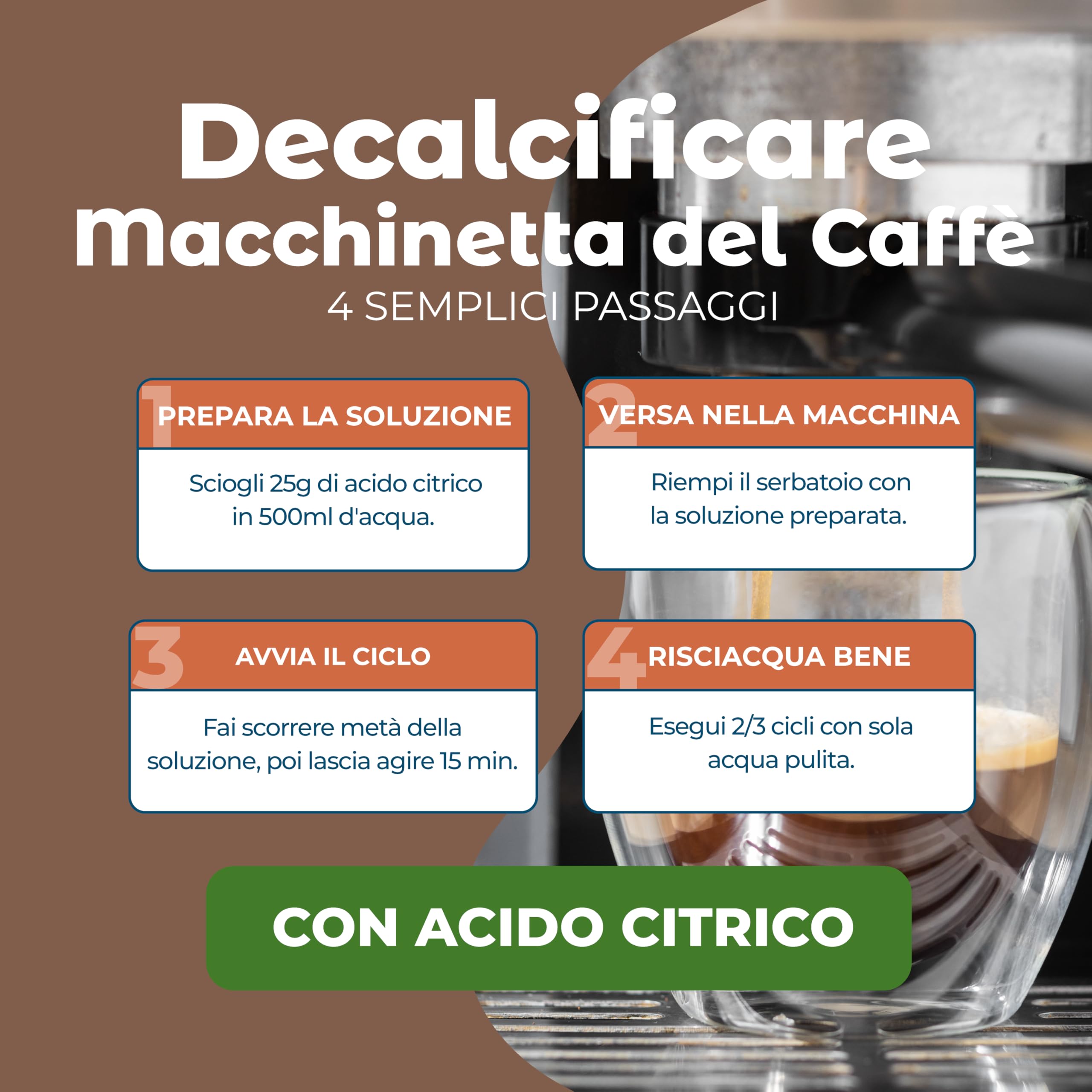 Wave Washing Acido Citrico - Ammorbidente Lavatrice & Decalcificante Macchina Caffè Naturale - Anticalcare e Brillantante Multiuso - 100% PLASTIC FREE - 1 kg - 75 lavaggi o 50 decalcificazioni