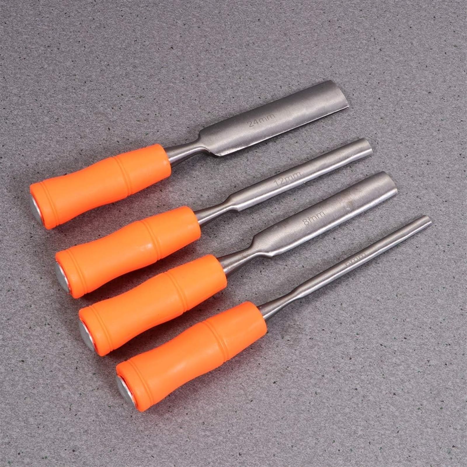 Juego de Cinceles para Madera de 4 Piezas, Cinceles para Madera Profesionales para Carpintería y Tallado (Cepilladora Interior de 6 mm, 12 mm, 18 mm y 24 mm)