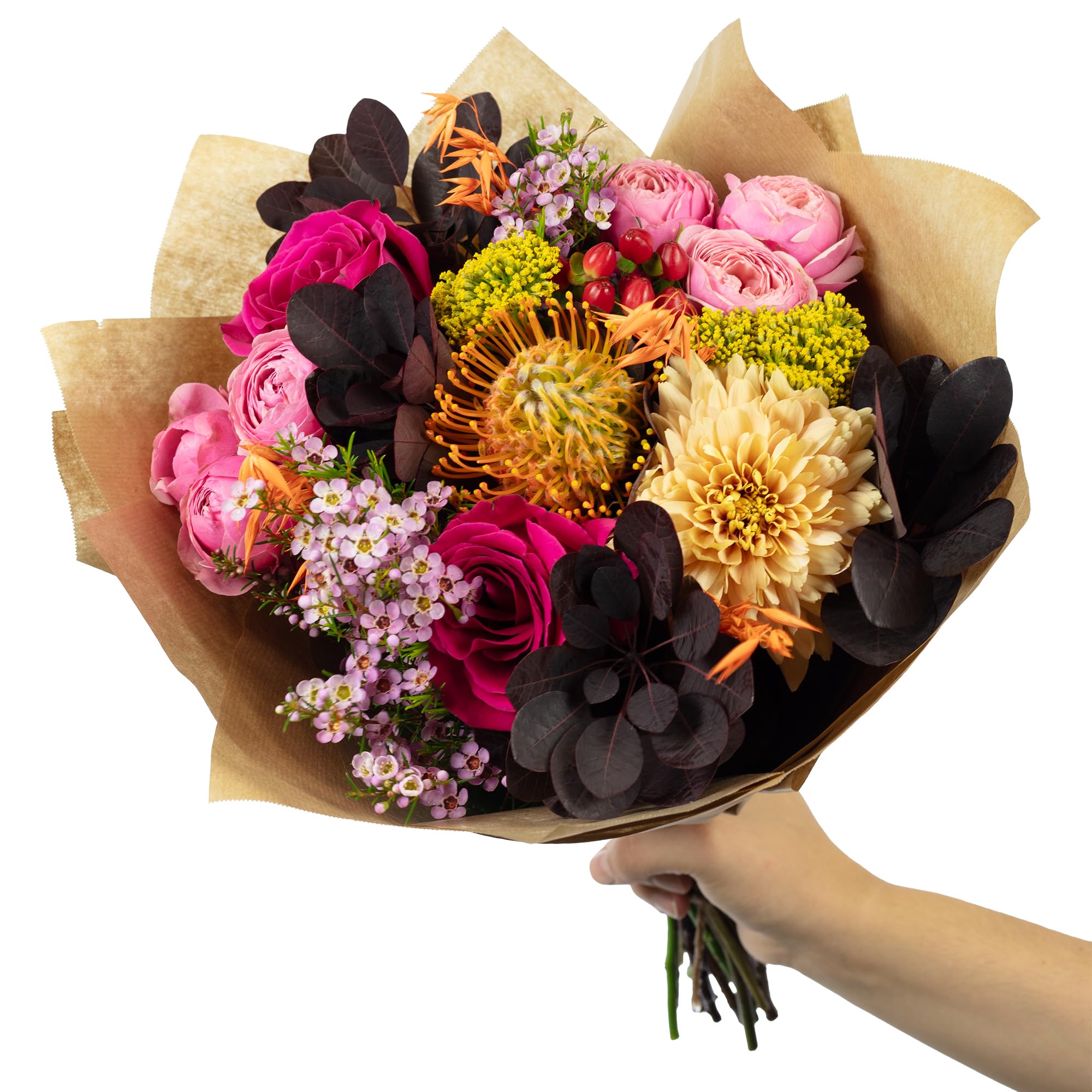 Bouquet « Fire Crush », taille L, longueur de la tige : env. 50 cm, bouquet de fleurs fraîches
