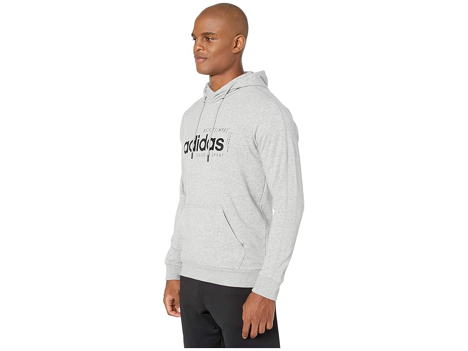 

adidas Brilliant Basics Hoodie (Medium Grey Heather) Men's Sweatshirt, Gray