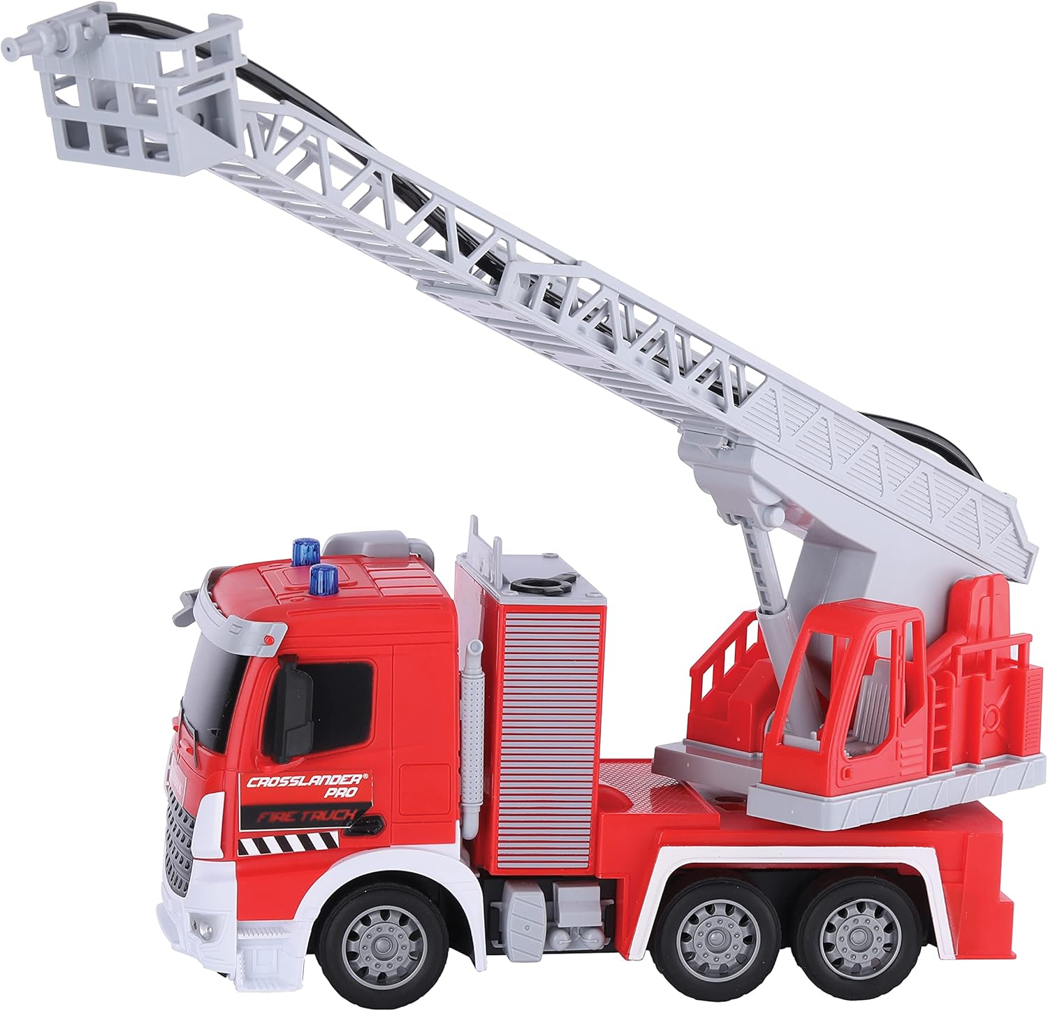 LEXIBOOK Crosslander Pro RC Fire Truck-camión de Bomberos teledirigido, con Efectos Luminosos y rociado de Agua