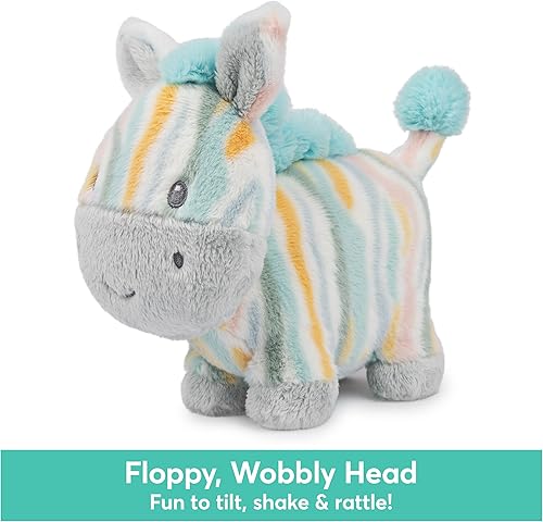 Miniatura 4 de GUND Baby Safari Friends Collection - Peluche de cebra con campanilla, juguete sensorial para bebés y recién nacidos, multicolor, 7 pulgadas