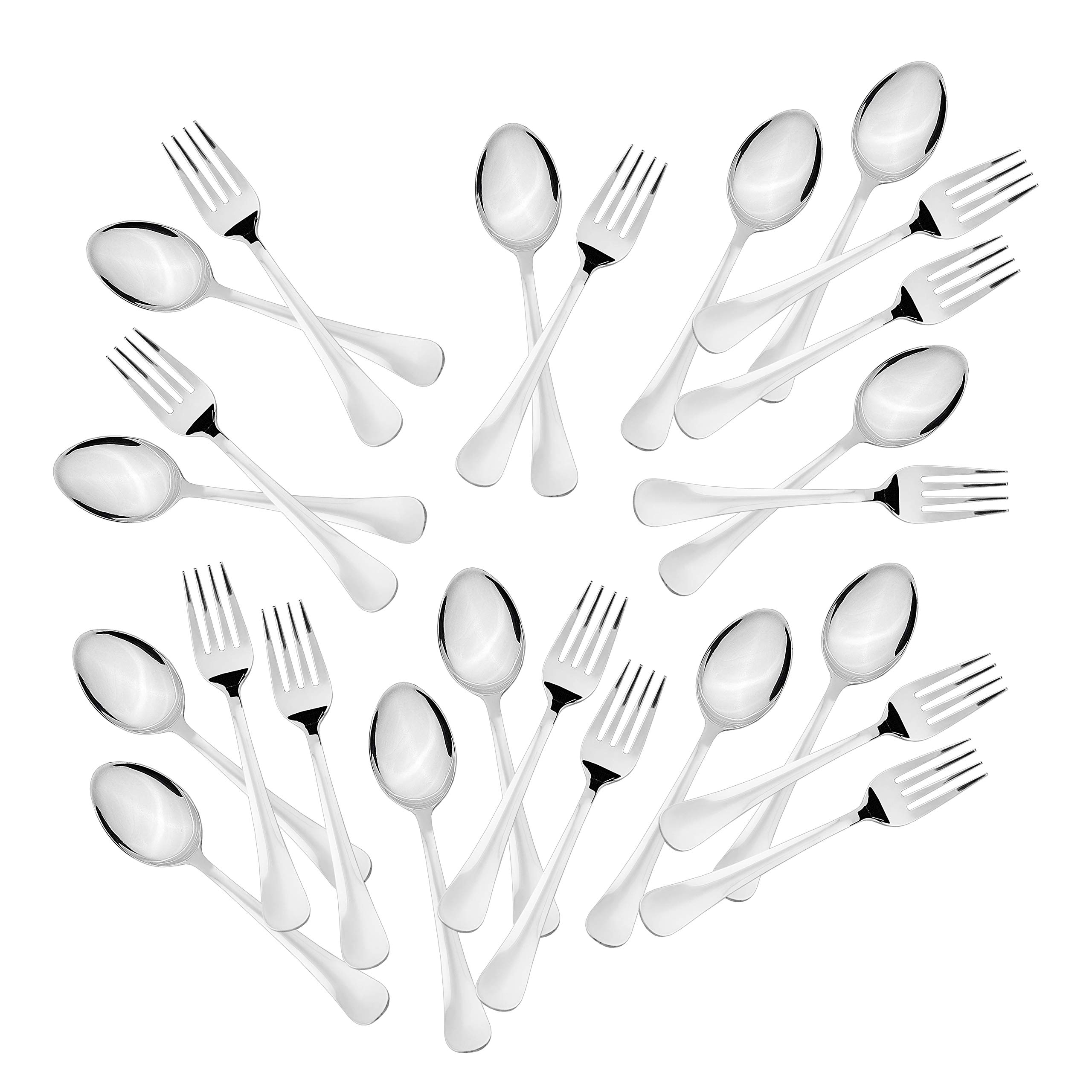 Sumeet Stainless Steel Spoon and Fork Set of 24 Pc (Baby/Medium Spoon 12 Pc (16cm L), Baby/Medium Fork 12 Pc (15.5cm L))– (1.6mm Thick) - Image 6 thumbnail
