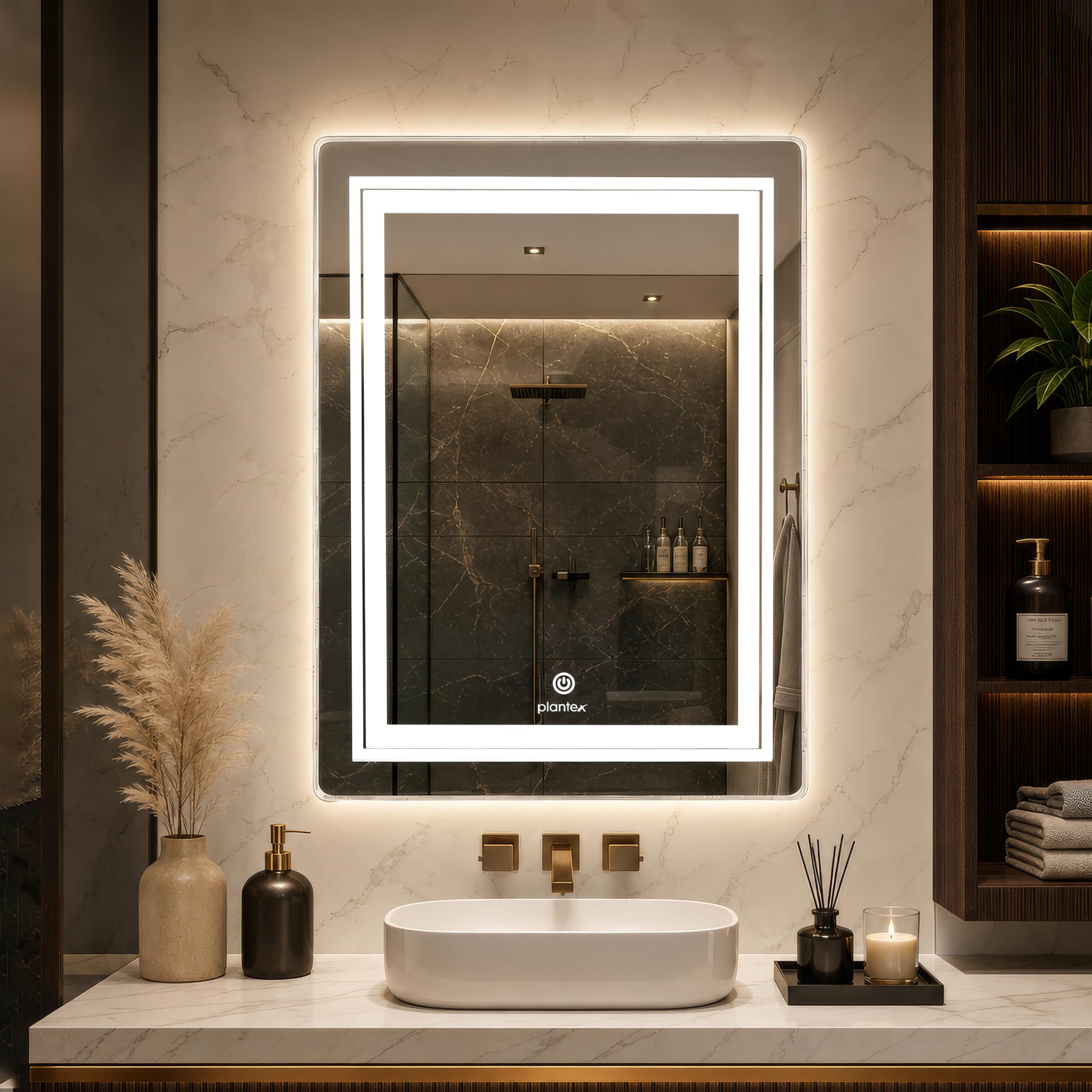 Plantex LED Mirror 18x24 Inch 4 kg