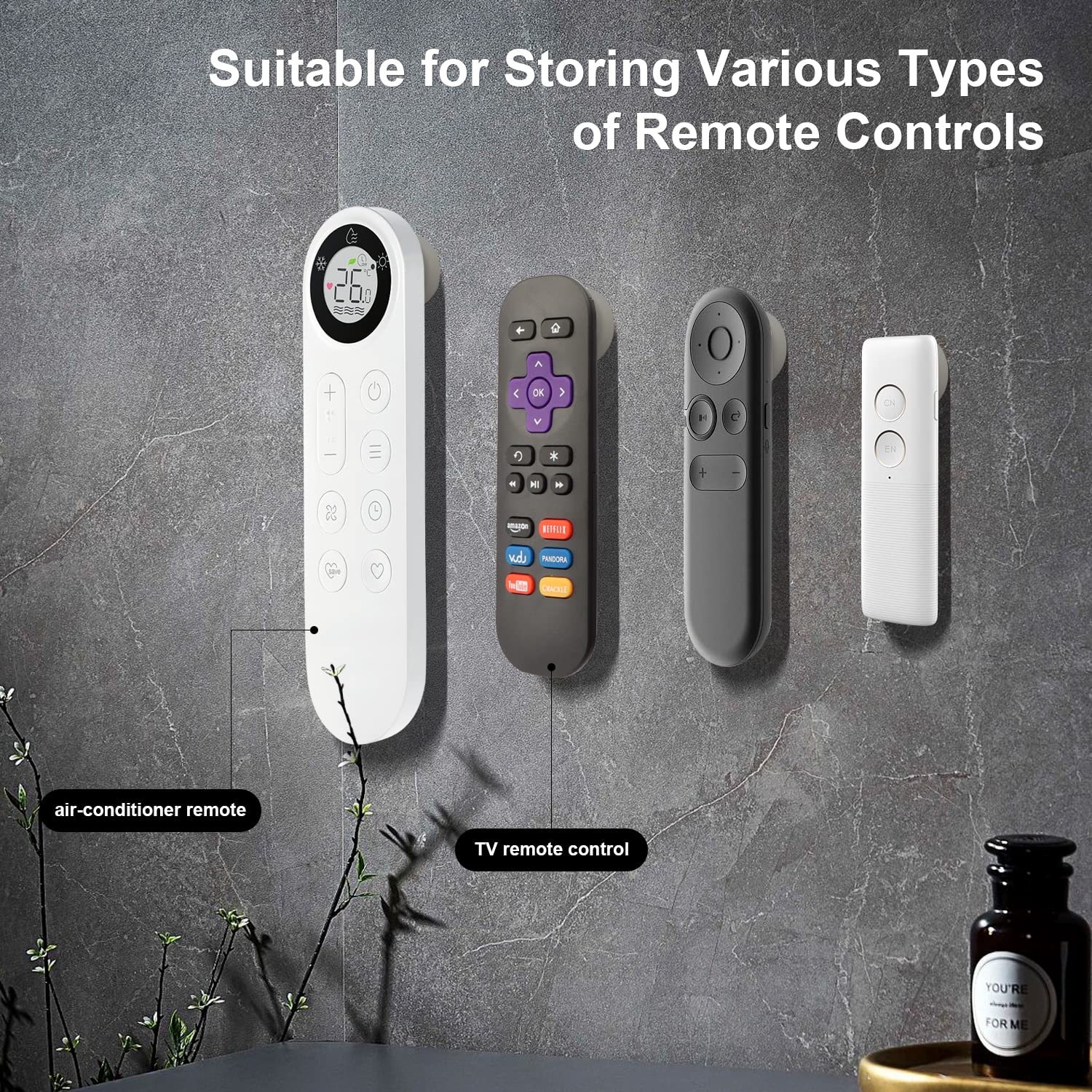 Supporto Magnetico Per Telecomando: 3 Pezzi, Senza Fori, Adesivo Forte, Ideale Per Casa E Ufficio