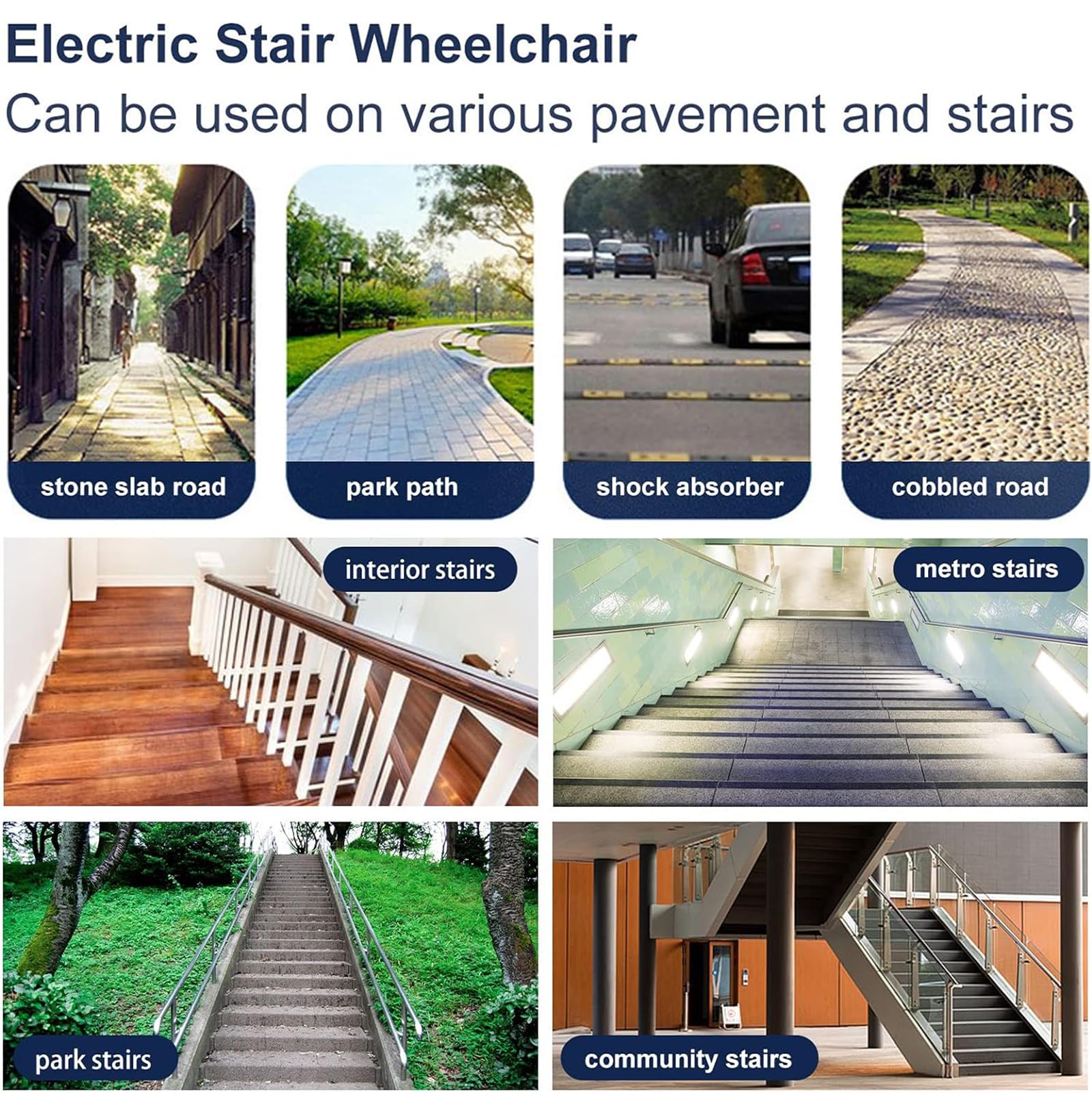Saliscale Elettrico Cingolato Carico 169 kg Multifunzionale Portatile Sedia Montascale in Alluminio Sedia A Rotelle Elettrica per Salire Le Scale per Anziani Disabili
