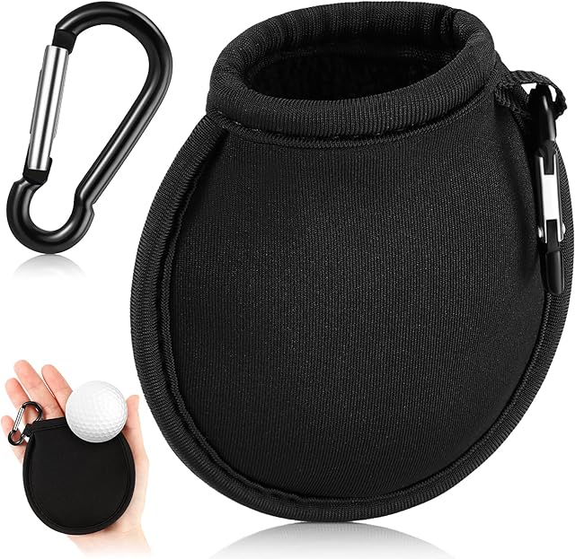 Sumind Golf Ball Washer Pocket Pouch Golf Ball Cleaner Pouch Pocket Ball Washer with Clip Golf Ball Cleaner Bag Accessory for Cleaning Golf Balls