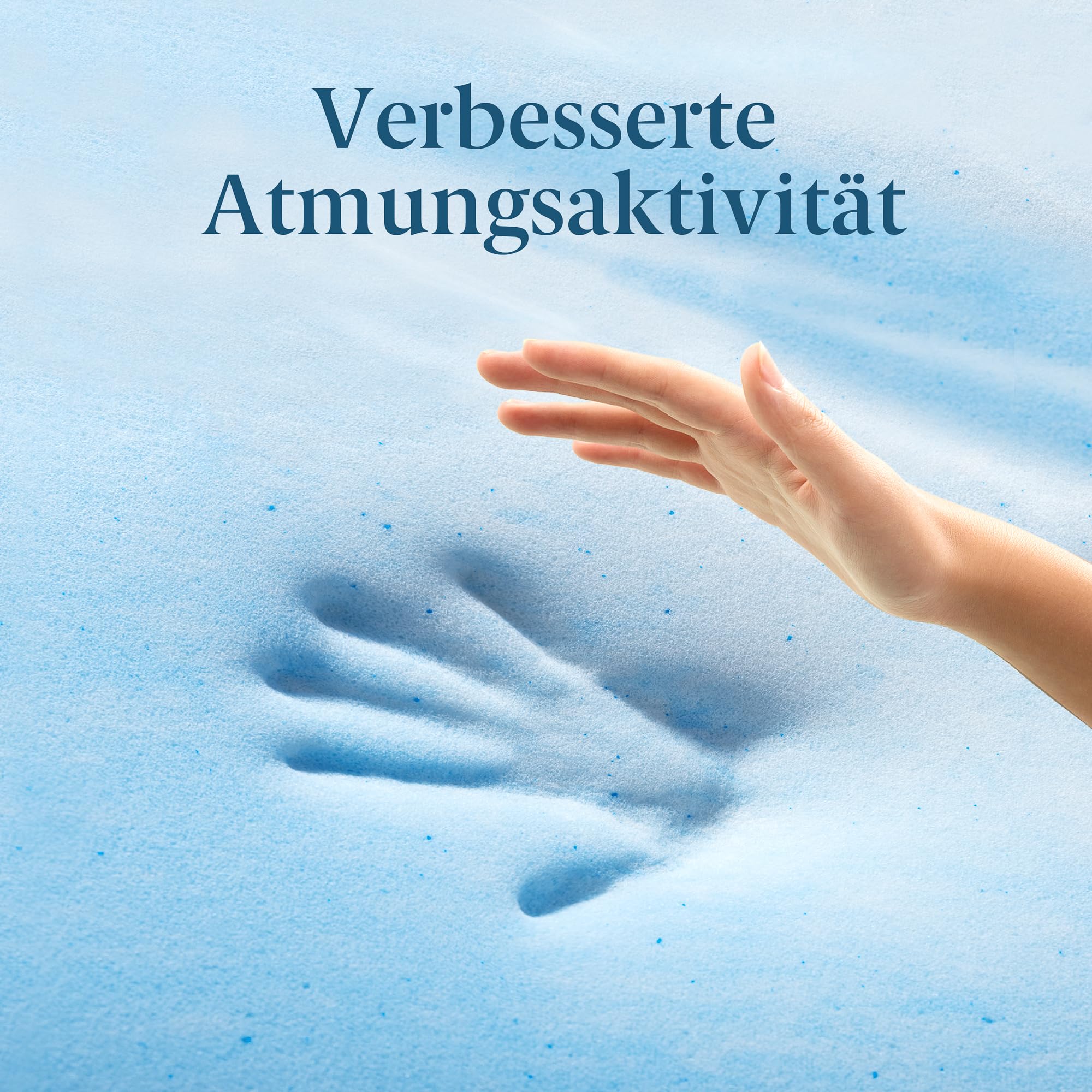 Zinus Materac wierzchni z pianki Visco, 140 x 200 cm, grubość 10 cm, wzornictwo Open-Cell, certyfikat Oeko-Tex, oddychająca i ortopedyczna, ergonomiczny komfort, średnio twardy, biały