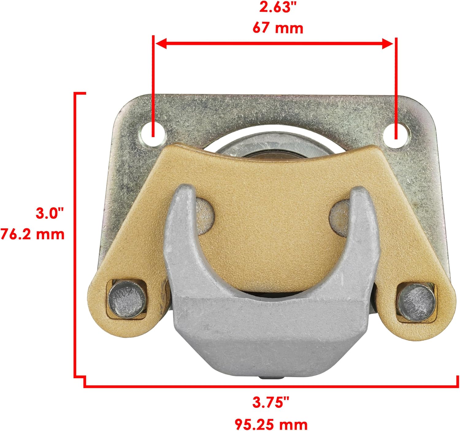 Caltric Rear Left and Right Brake Calipers with Pads compatible with Polaris Ranger 570 2014-2023