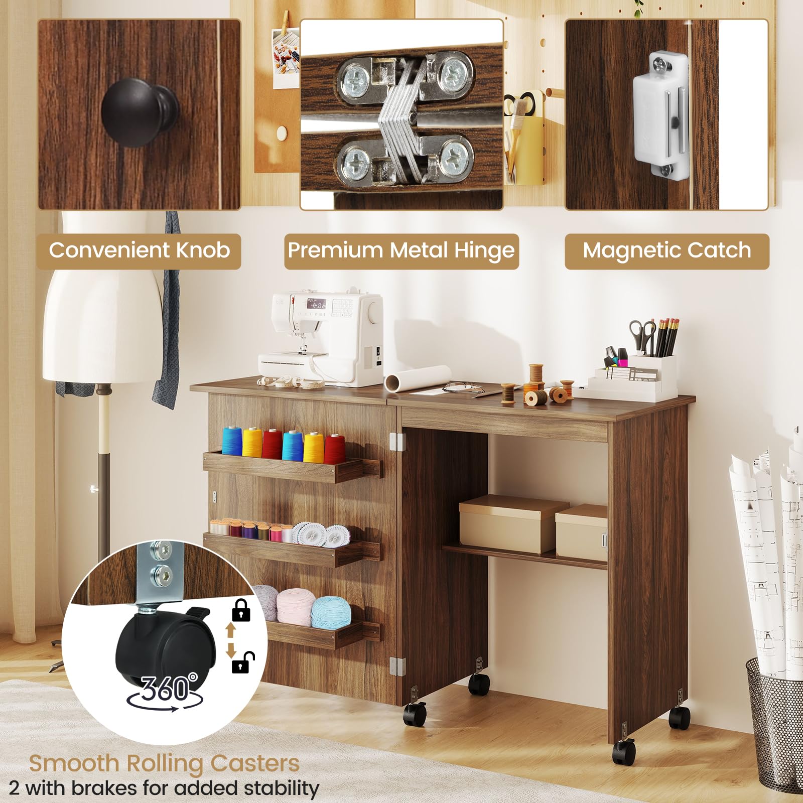 WAQ × DOORS　FOLDING WOOD TABLE WAQ × DOORS FOLDING WOOD TABLE ZXQZ Folding Table, Wooden TV