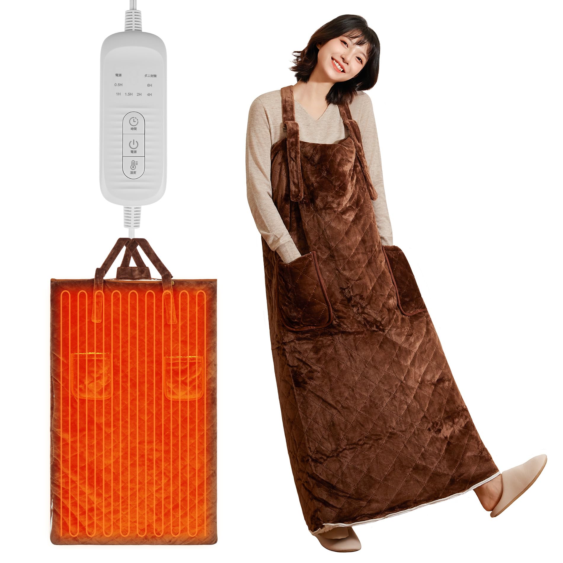 Amazon.co.jp : Ilake 着るこたつ 歩ける 足入れヒーター 電気