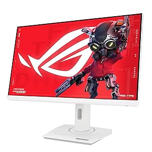 ASUS ROG Strix 25 (24.5-inch viewable) 1080P HDR Gaming Monitor (XG259QNG-W) - White, Full HD, 380Hz, 0.3ms, Fast IPS, Low Motion Blur Sync, FreeSync Premium, DisplayWidget, Ergonomic, 3 yr Warranty
