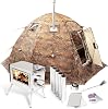 RBM Outdoors Double-Layer Hot Tent with Stove Jack, Fast Umbrella Setup Shelter, Extreme Cold Weather Tents, All-Season Winter Camping Tent for Camping, Ice Fishing and Hunting