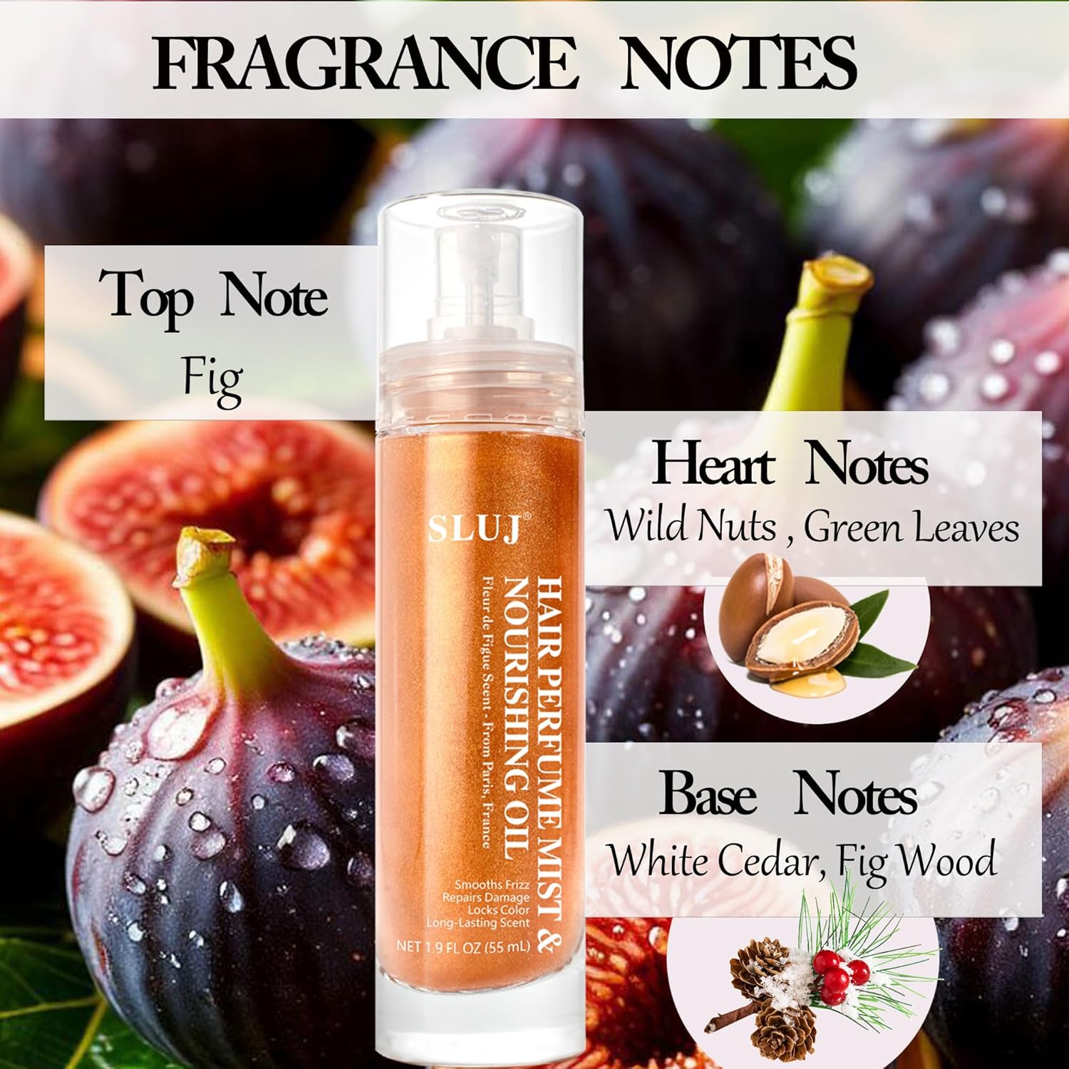 SLUJ Hair Perfume for Women - Hair Mist with Argan Oil & Bronze Shimmer, Lightweight Hair Oil Spray for Dry Hair, Heat Protection Spray for Hair, Long Lasting Hair Scent - Image 8