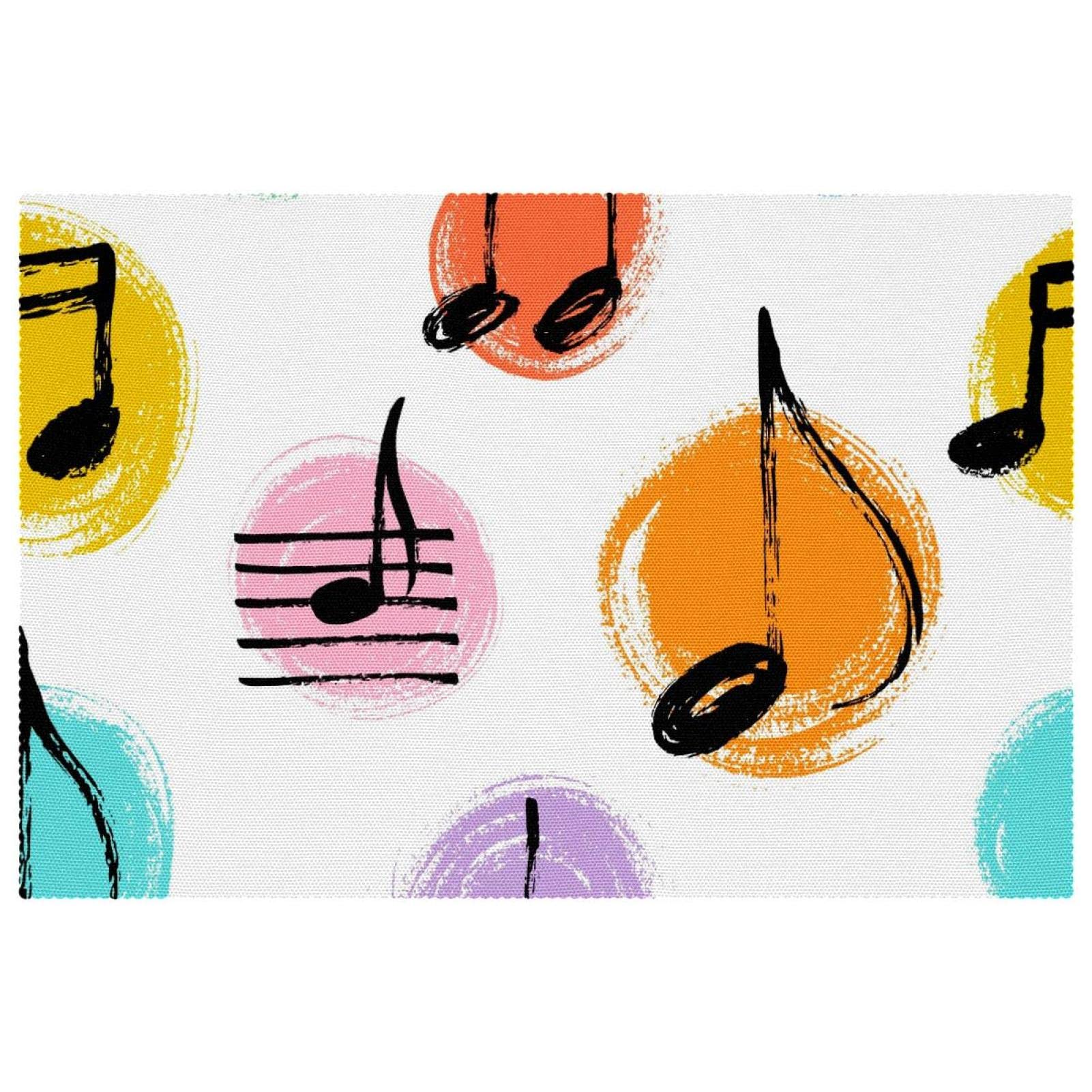 Sets de table antidérapants et résistants à la chaleur motif musique lot de 6