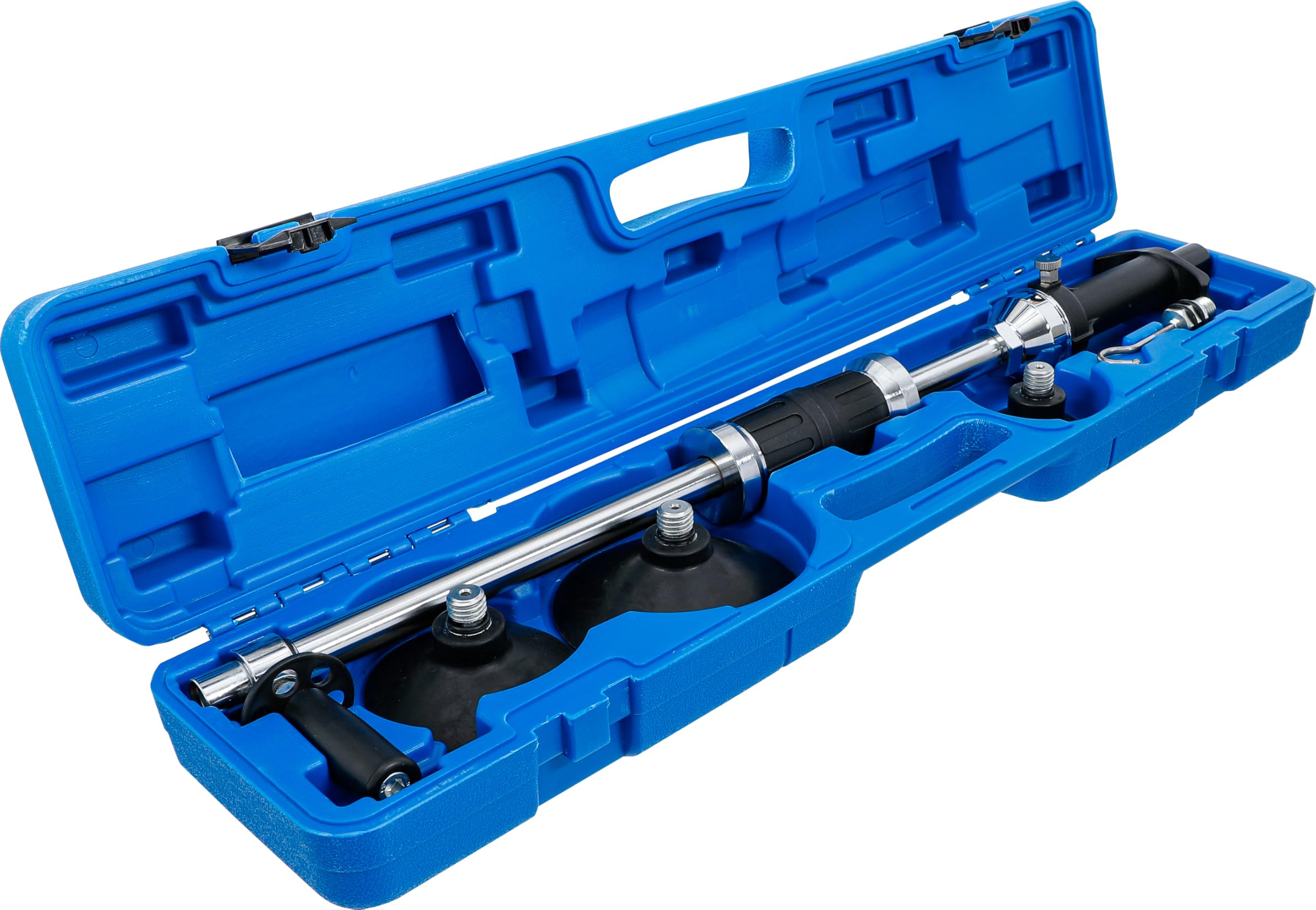 BGS 8703 | Vakuum-Ausbeul-Satz | Gleithammer | Handpumpe | 3 Saugköpfe | Saugköpfe Ø 70, 100, 125 mm | Gleithammergewicht 1100 g | unabhängig von Druckluftsystemen