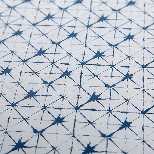 Miniatura 3 de LIBERECOO Mantel redondo de vinilo ajustable impermeable con bordes elásticos, líneas geométricas, manteles de plástico para interiores y exteriores