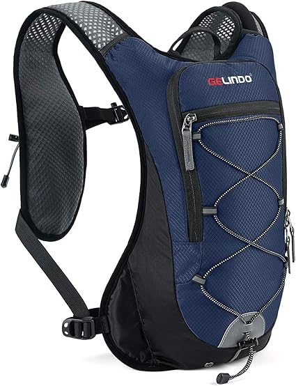 Gelindo Hydration Backpack Running Water Backpack with 2L Hydration Bladder, Insulated Cycling Hydration Vest Packs