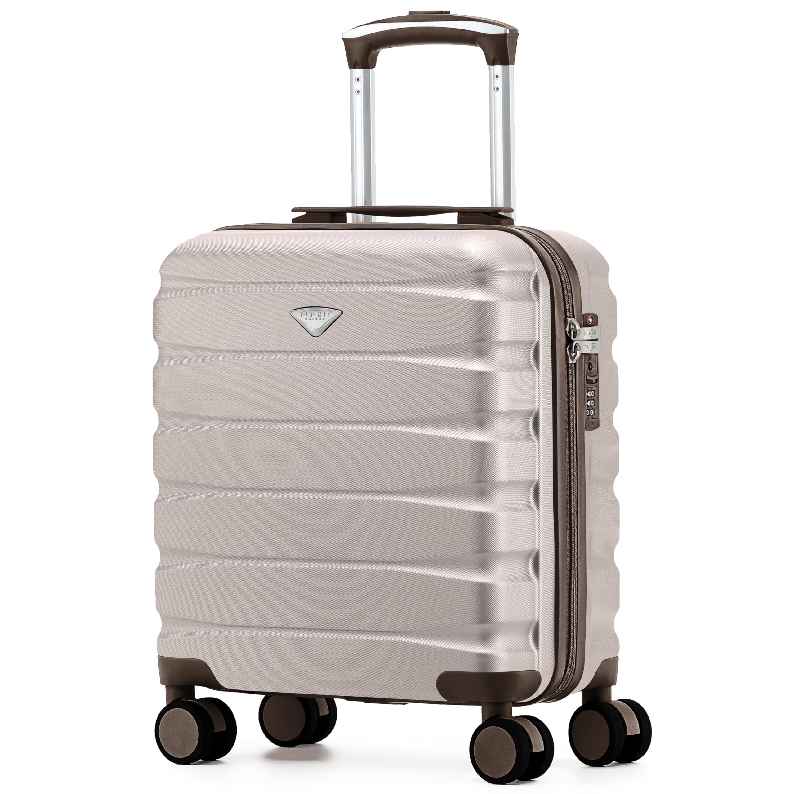 Flight Knight Underseat Cabin Suitcase 45x36x20cm | Free Hand Luggage for EasyJet & Wizz Air | Lightweight ABS Hard Shell with 8 Silent-Glide Spinner Wheels | Max Space Travel Bag — view 322