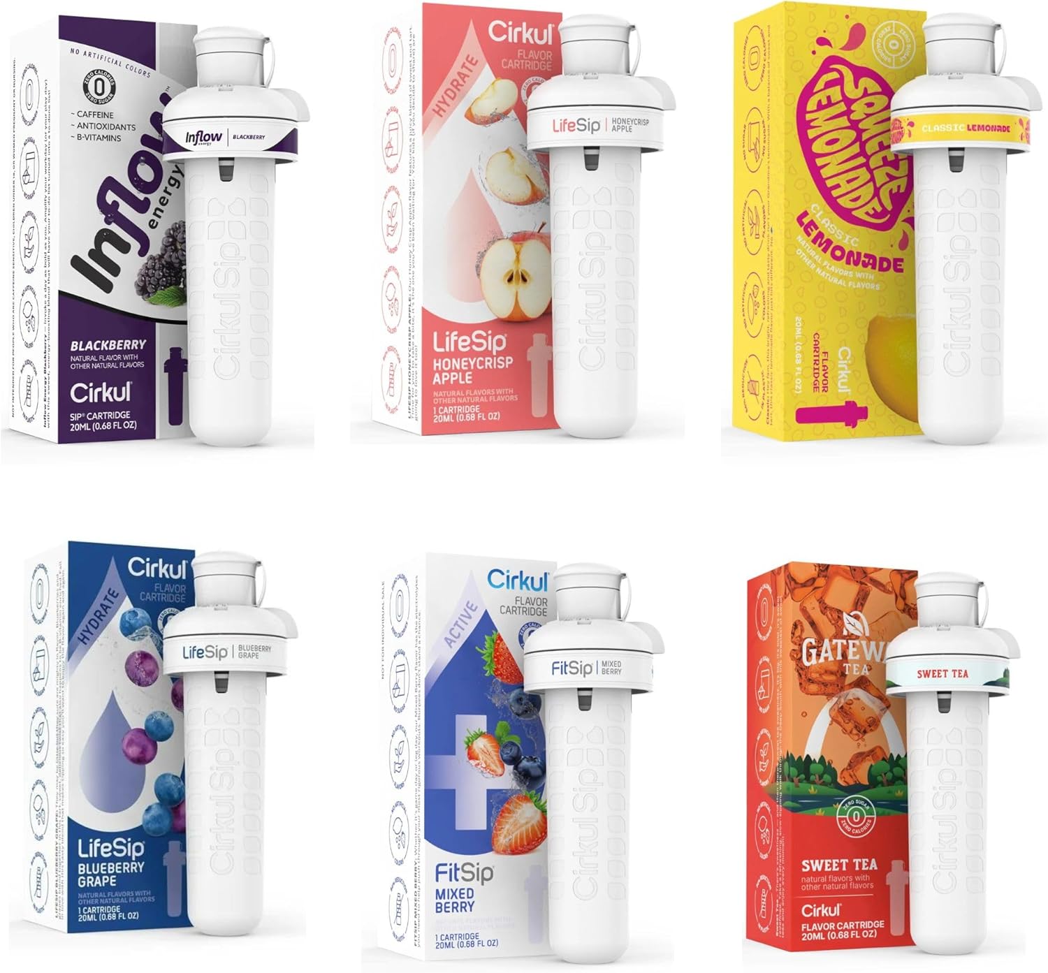 Cirkul Flavor Cartridges Random Pack Enjoy a Variety of 6