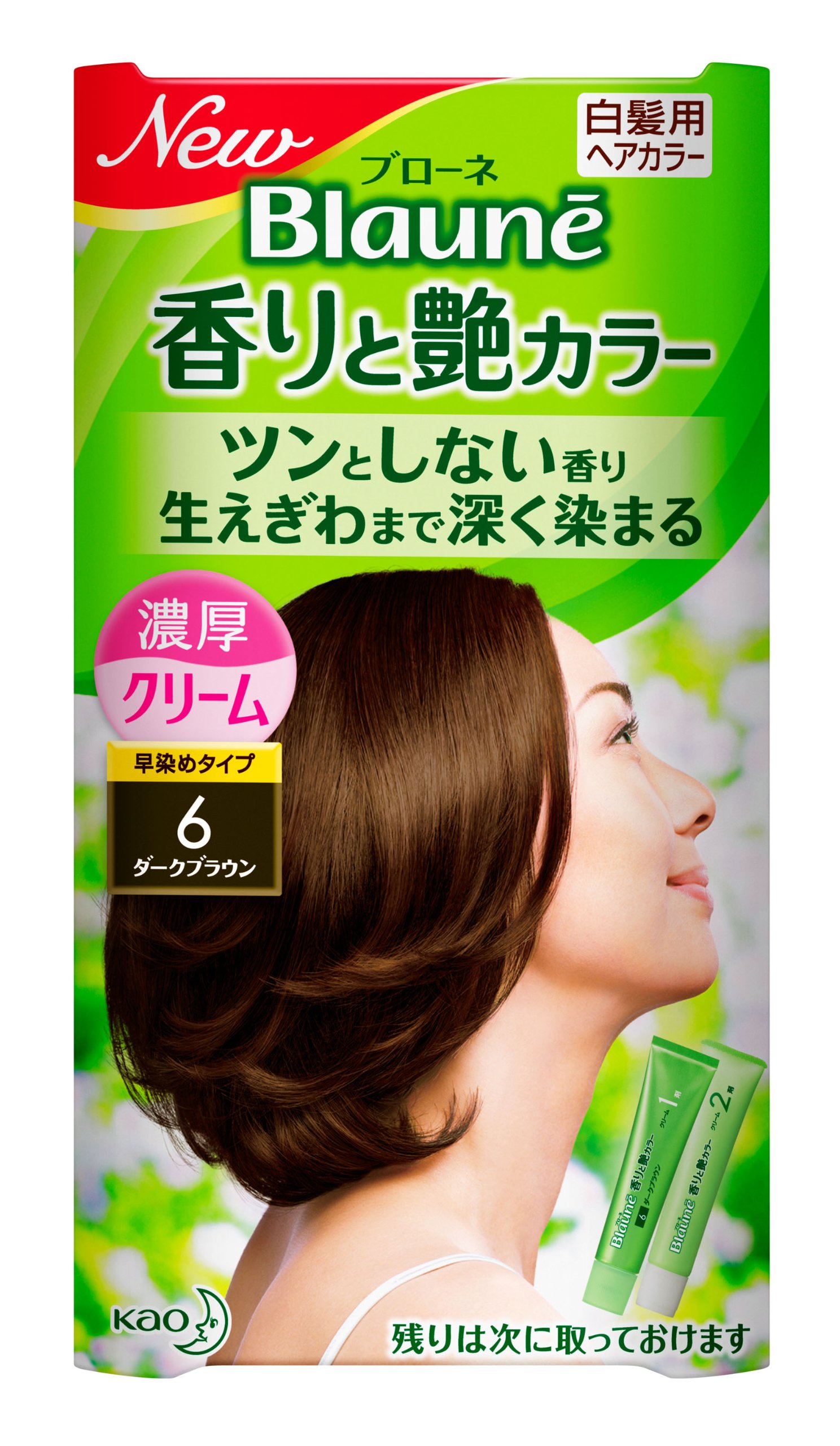 Kao Blaune Fragrant And Gloss Color Cream 6 Dark Brown, 108 g (Pack of 1) - Image 3