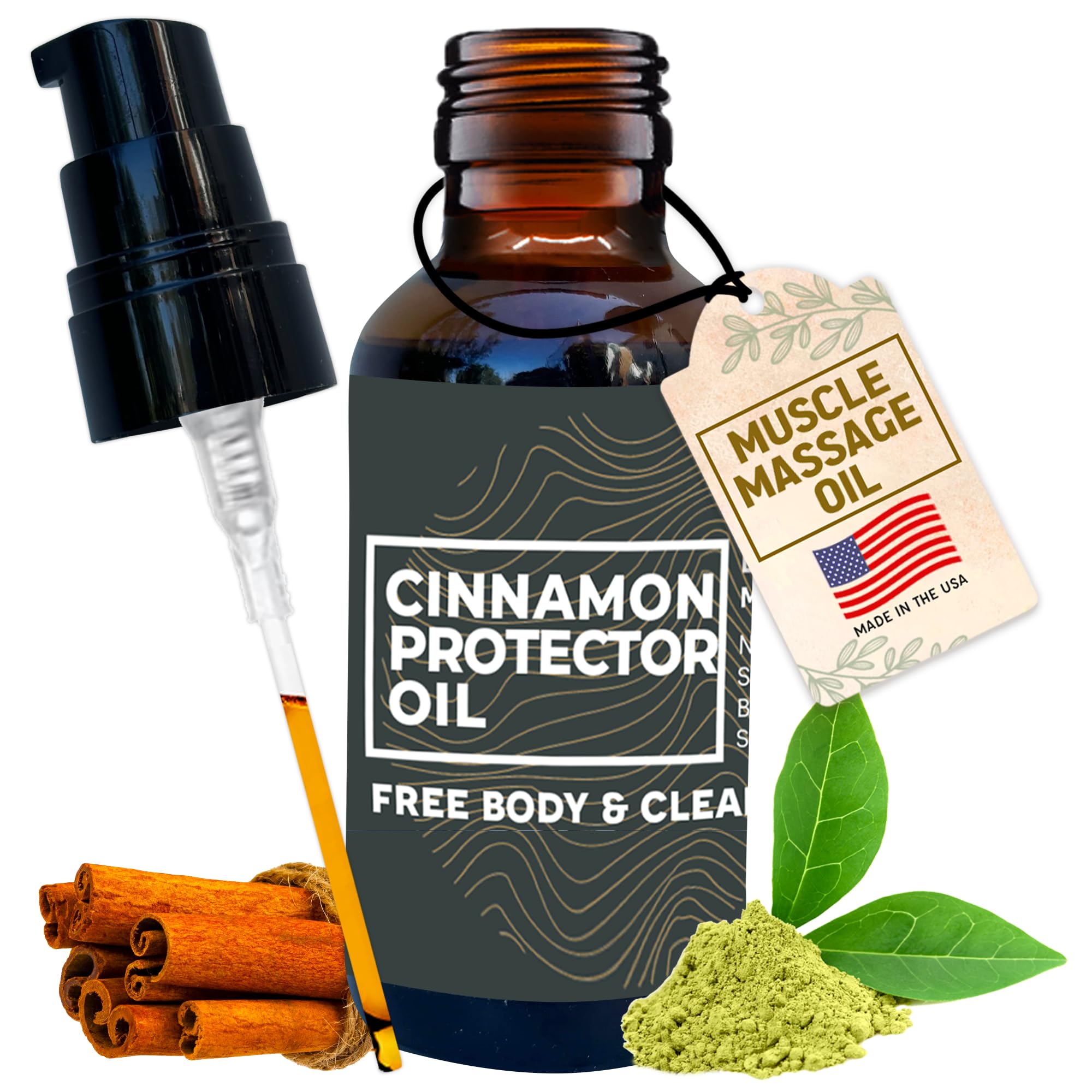 - Massage Oil for Neck Massage, Muscles, Cupping, and Massage Tools. Aromatherapy Essential Oils and Herbal Extracts Cinnamon Protector Oil by Artemis Therapeutics