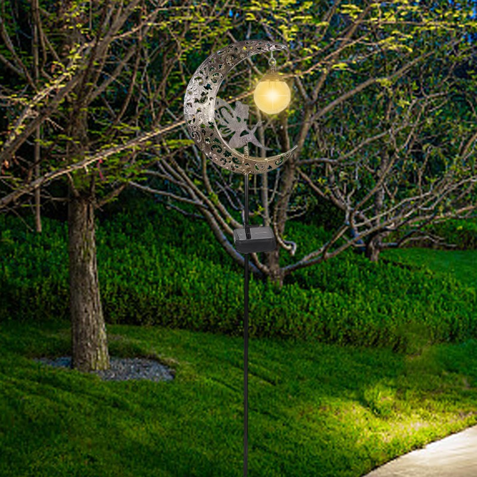 2 Luci Solari Da Giardino A Forma Di Angelo – LED Che Cambiano Colore – Impermeabile IP65 Per Prato E Fioriere - 3
