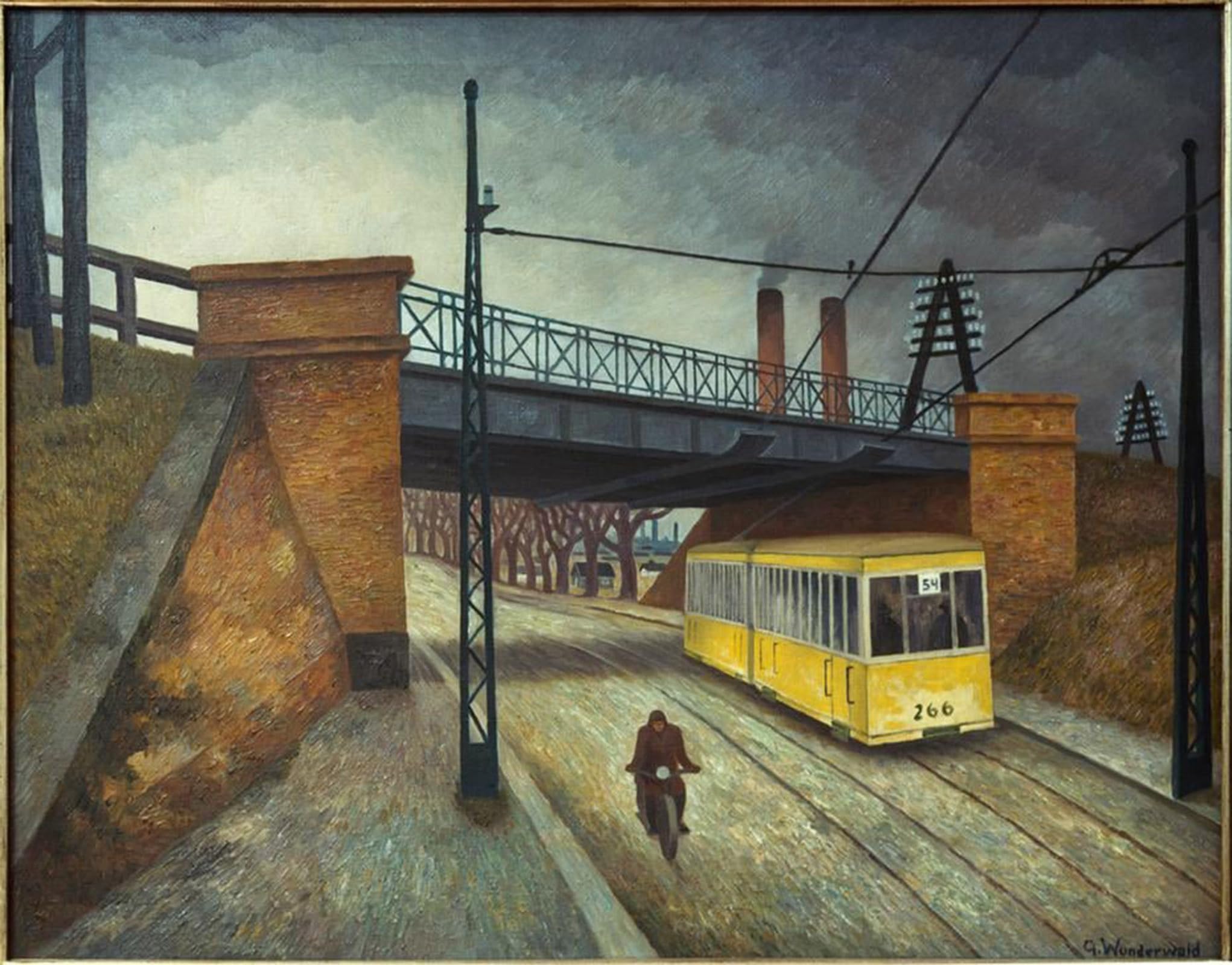 POSTERIIk Vintage Print Pop Art Landscape Artwork Underpass by Gustav Wunderwald Art Prints for Office Home Decor 60x90cm