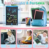 Vista 6 de FLUESTON Tableta de escritura LCD para niños, tableta de dibujo para niños y niñas de 3, 4, 5, 6, 7, 8 años, 8.8 pulgadas, 3 piezas en 1 paquete