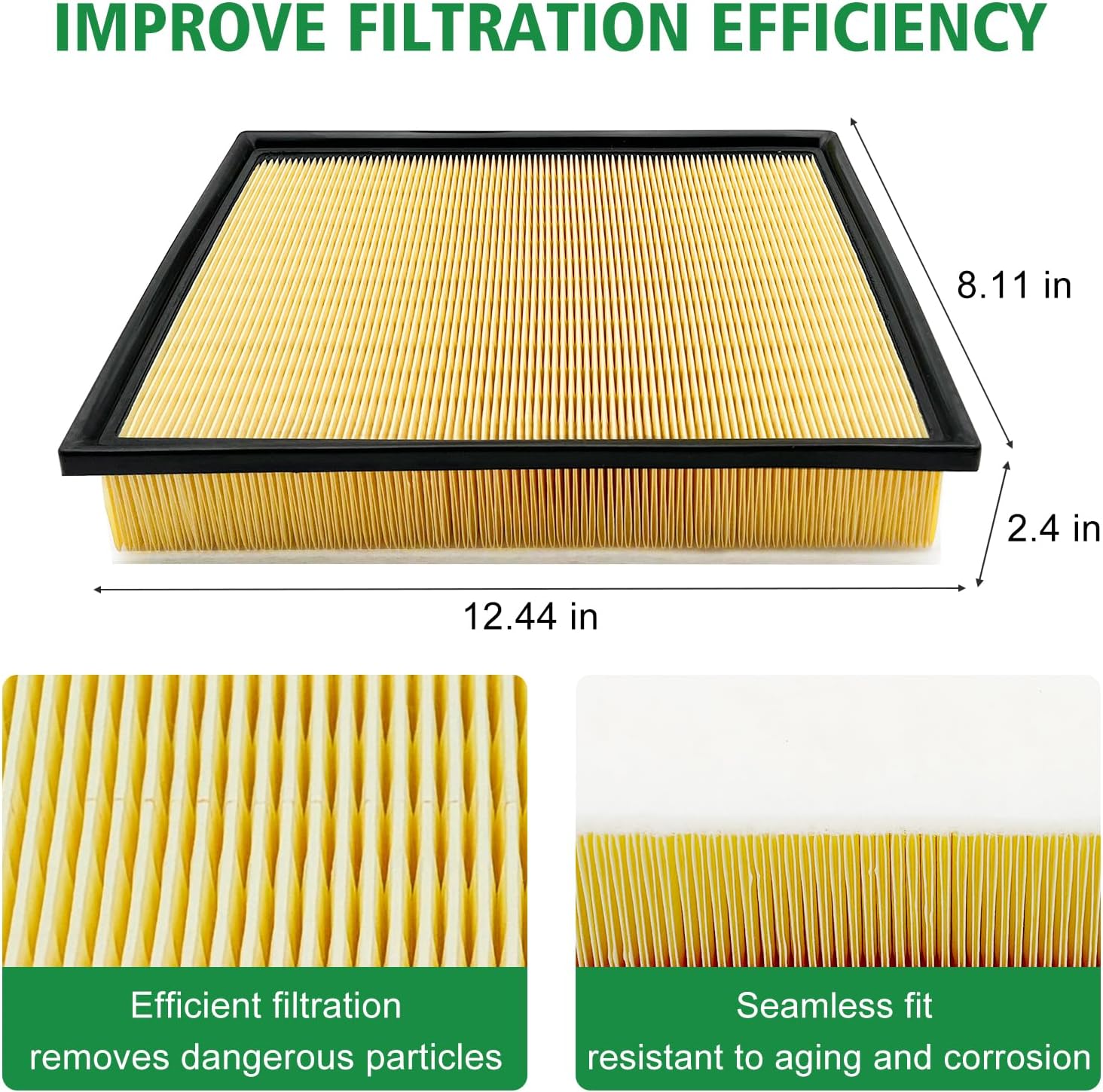 Capume 2PCS Cabin Engine Air Filter Kit Fits for 4Runner 4.0L 2010-2024,GX460 4.6L 2010-2023,Replacement for 17801-38051,87139-07020, CA10835, CF10285, JM285JM0835