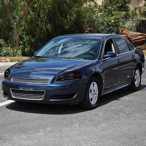 Vista 2 de Spec-D Tuning Faros delanteros color humo negro con señales LED Switchback compatibles con Chevy Impala 2006-2013, par izquierdo y derecho