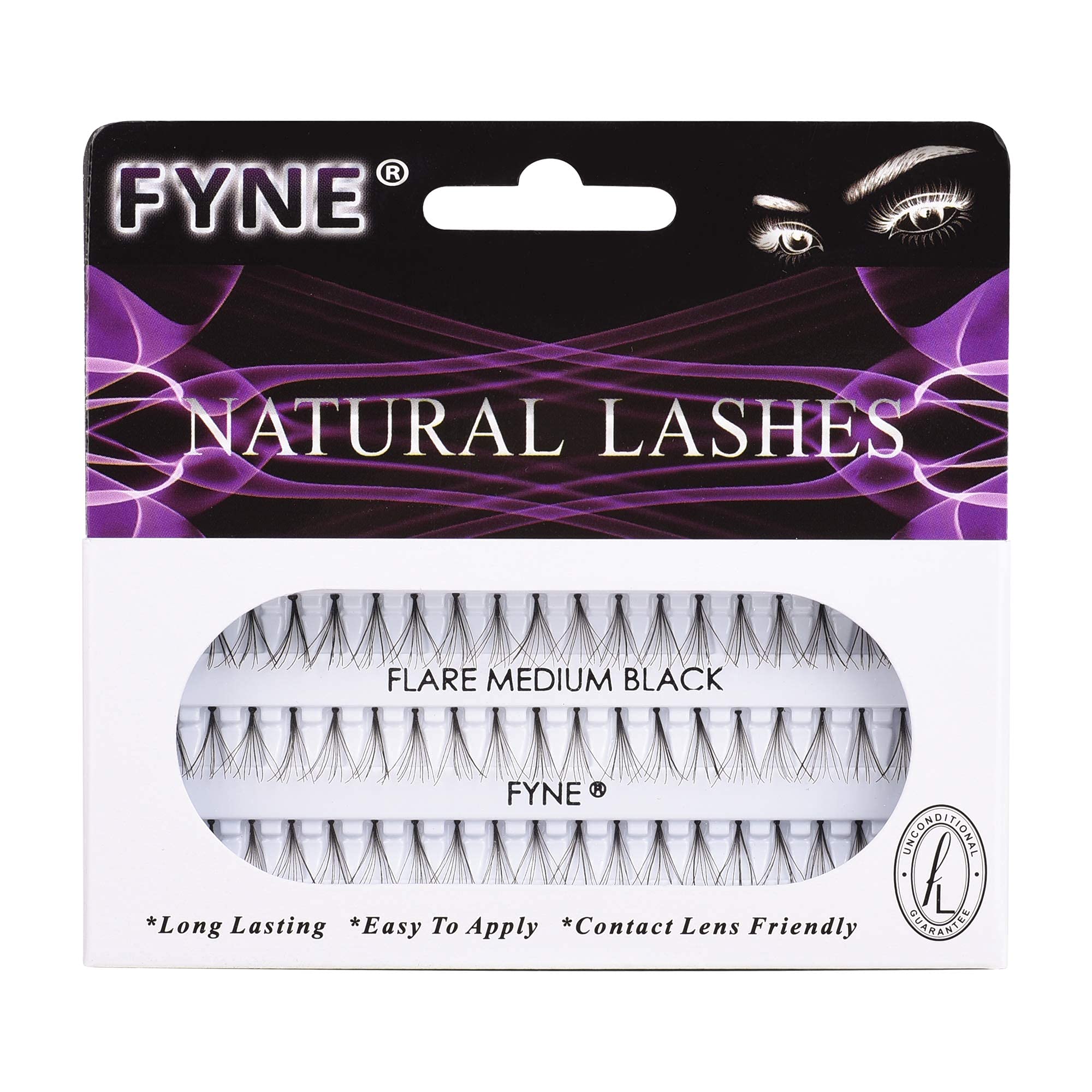FYNENatural Lashes by – 60 Medium Cluster Lashes per pack | Easy to apply Individual Eyelash Extensions | Effortlessly create a Natural Eyelash look with these Lash Extensions |