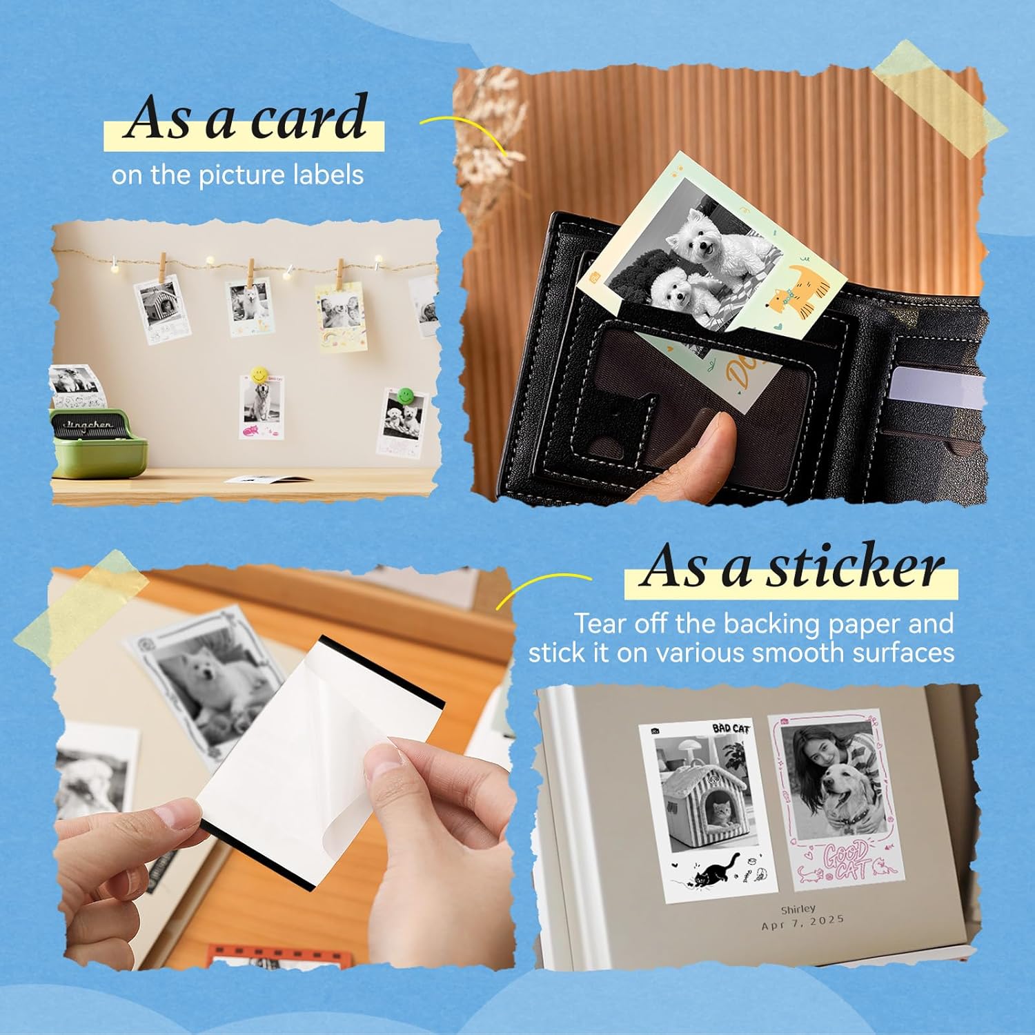 NIIMBOT Photo Papers Only for B21 Pro 300DPI Label Maker, Thermal Picture Labels Good Idea to Print Photos, Beauty Memories, Note,List (2.1''x3.5''-54x90mm) - Image 6