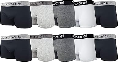 Blu Apparel Mens 3 and 10 Pack Boxer Trunks Multipack Underwear :  Amazon.co.uk: Clothing