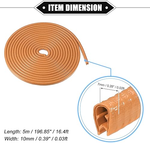 Miniatura 6 de Protector de borde de puerta de automóvil, 16.4 pies en forma de U, borde de goma, protector universal para automóvil, camión, ATV, barco,
