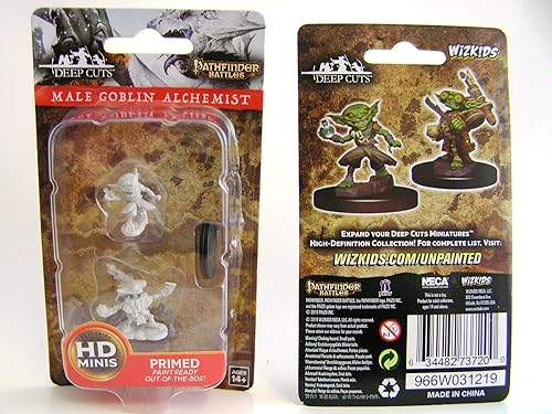 Pathfinder Deep Cuts Miniaturas sin pintar: W9 Male Goblin Alchemist