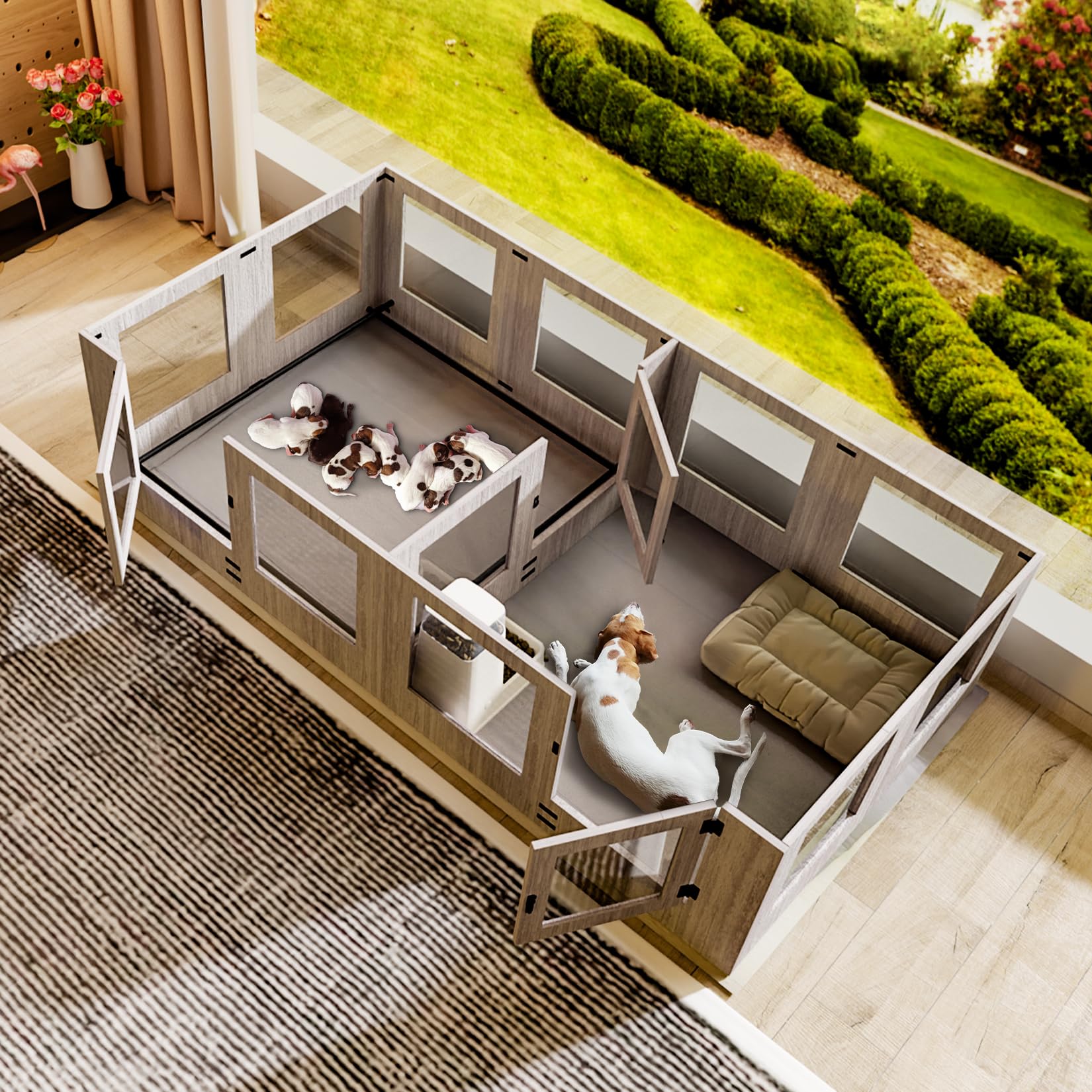 Puppy Heating Pad For Whelping Box 48 X 48 With Rails, Suitable